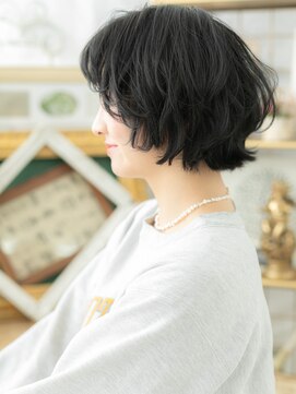 カバーヘア ブリス 川口(COVER HAIR bliss) ■前髪パーマ黒髪くびれショートマッシュ314川口10代20代30代