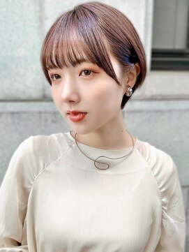 ロンドシエル 横浜(Lond ciel) ミニウルフレイヤーカット顔周り前髪韓国ショートボブ/横浜