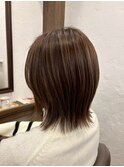 ハイライトバレイヤージュダブルカラーケアブリーチ20代30代