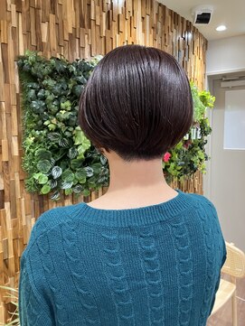 ディアローグ 登戸店 丸みショート×ラベンダーカラー