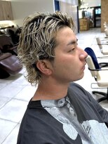 クアトログランシュ 水戸店(QUATRO×GranCieux)&nbsp;ブリーチサーフカール　水戸/メンズ/カラー/メンズパーマ