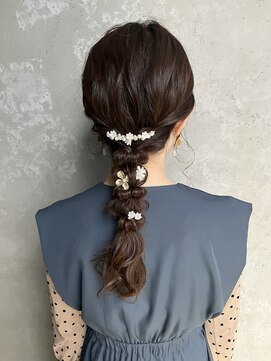 コトナ(kotona) 【編み下ろし結婚式ヘア】お呼ばれヘアパーティーヘアカチモリ