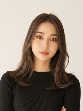 チャチャブラン(cha-cha Blanc) ナチュラルブラウン×外ハネくびれミディ