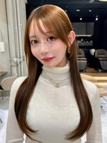 ディーバ 横浜(D.I.E.V.A)&nbsp;20代30代40代髪質改善ストレートロングレイヤー艶髪ベージュ