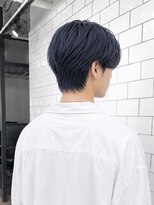 ブルー(BLUE) men's メンズカット ネイビーブルー ブリーチ【mt___213r】