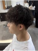 メンズカットパーママッシュ波巻きスパイラルパーマ刈り上げ