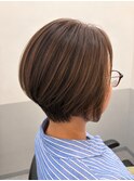 大人女性におすすめ◎丸みショートボブ