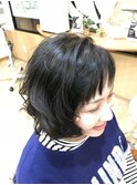 えり足スッキリのラフな大人ゆるふわカジュアルボブ☆