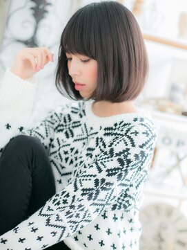 モッズヘア 越谷(mod's hair) *mod's越谷*黒髪ボブｘ斜めバングの大人クラシカルf!