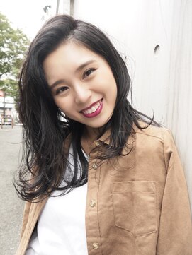 モリオ フロム ロンドン サッポロファクトリー店(morio FROM LONDON) 【morio】大人かわいい黒髪ミディ デジタルパーマ