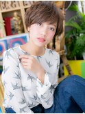 アシンメトリーな女っぷりUPワンサイドショート戸頭30代40代50代