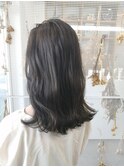 暗髪/透明感/外国人風カラー/ミディアム/寺田町/全席個室