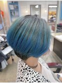 【BelleCoupes】橋口大  ハンサムショート ブルーグラデーション