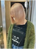 ミルクティーベージュ ベージュカラー 小顔ボブ