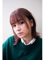 ピンクグレージュボブ/メルティカラー/大人かわいい/くびれヘア