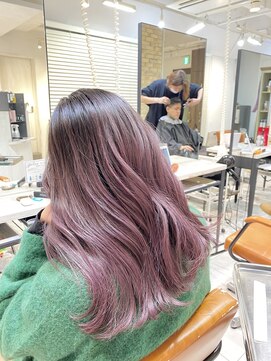 アジールヘア 池袋東口店(agir hair) モーヴピンクさくらピンク黒髪卒業ピンクベージュ
