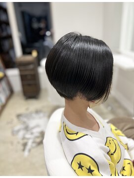 ヘアーデェカラー(hair de KOLOR) 【つくば】ハンサムショート前髪なし10代20代30代