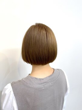 ヘアープロデュース ラピセット 松山(Lapset) 20代30代大人可愛い艶感ミルクティーベージュケアブリーチ