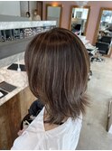 マロンベージュ×ハイライト