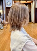 脱白髪染めハイライト
