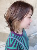 ボブレイヤー×ベージュインナーカラ