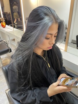 ブレンド 渋谷(BLend) ハイライトカラーマチルダボブインナーグレージュ前髪