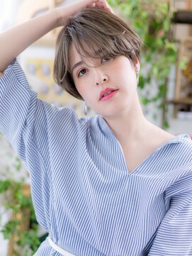 カバーヘア ブリス 戸田公園西口店(COVER HAIR bliss) 外国人風グレージュマッシュショートh2戸田公園20代30代40代