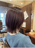 あやか流!レイヤーボブ×ダークバイオレットカラー