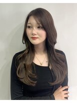 ワン バイ ジエクト(One by The Ect) レイヤーロング似合わせカットシースルーバングシルキーベージュ