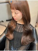 韓国レイヤー/韓国風/セミディ/ブリーチなし/顔まわり