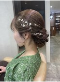 金箔ヘアセット@岡田華子