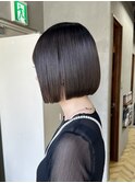 内巻き　ボブ　ワンレン　ストレート