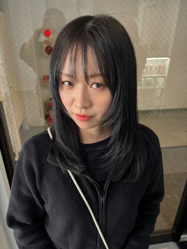 ナンバー 竪町(number+) 韓国風レイヤー顔周りレイヤーワンカールシースルーバング後れ毛