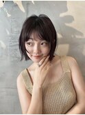 ボブ/顔周りレイヤー/前髪カット/レイヤーカット/グレージュ