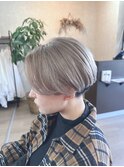 ミルクティーベージュ【ハンサムショート/宇都宮/ブリーチ】