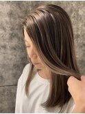 【白髪あり】白髪活かしハイライト
