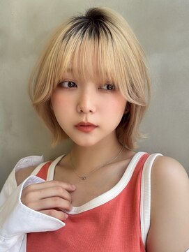 ロンド ストラーダ 心斎橋(Lond strada) レイヤーボブ×ハイトーン[心斎橋/髪質改善]