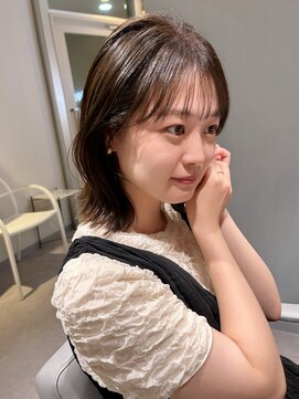 アム(amu) レイヤーボブ/くびれボブ/髪質改善酸性ストレート/オリーブ