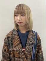 サンク 原宿 表参道(cinq)&nbsp;レイヤーカット顔周りレイヤーボブレイヤーベージュカラー