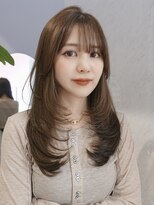 クム(kumu)&nbsp;20代30代◎ブリーチ無しオリーブ小顔レイヤー韓国風