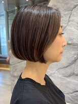 ソワネ 表参道(soigne) 表参道髪質改善カラーハンサムショートボブアッシュブラウン30代