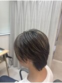 金メッシュで白髪ぼかし