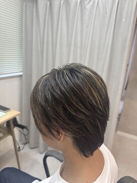 テーラヘアー 上福岡店(TELA HAIR) 金メッシュで白髪ぼかし