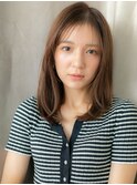 コーラルベージュブリーチなしミディアムレイヤーX川口20代30代