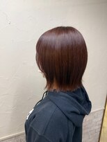 シュリット(schritt) オレンジブラウン ミディアムボブ 渋谷YOSHITAKE