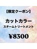 【★秋限定★】カット＋カラー＋癒しスチームトリートメント￥8300