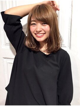 サンド 銀座(sand) 【sand JYO】フリンジバングカールグレージュ&スポンテニアス