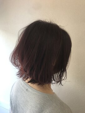 ルシア 東三国店(hair and make lucia) 外ハネボブ×コーラルピンク