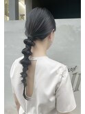 個性派ローポニーアレンジ♪