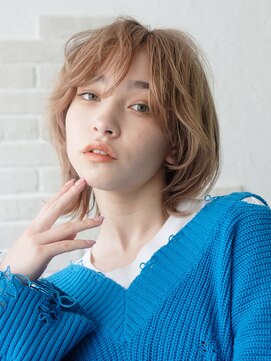 アルバム 銀座(ALBUM GINZA) ウルフレイヤー_グレージュカラーボブウルフ_29177